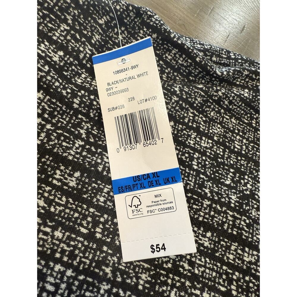 NWT Evan Picone Black Label Pencil Skirt Black White Print Women’s Size XL NEW - Picture 5 of 13